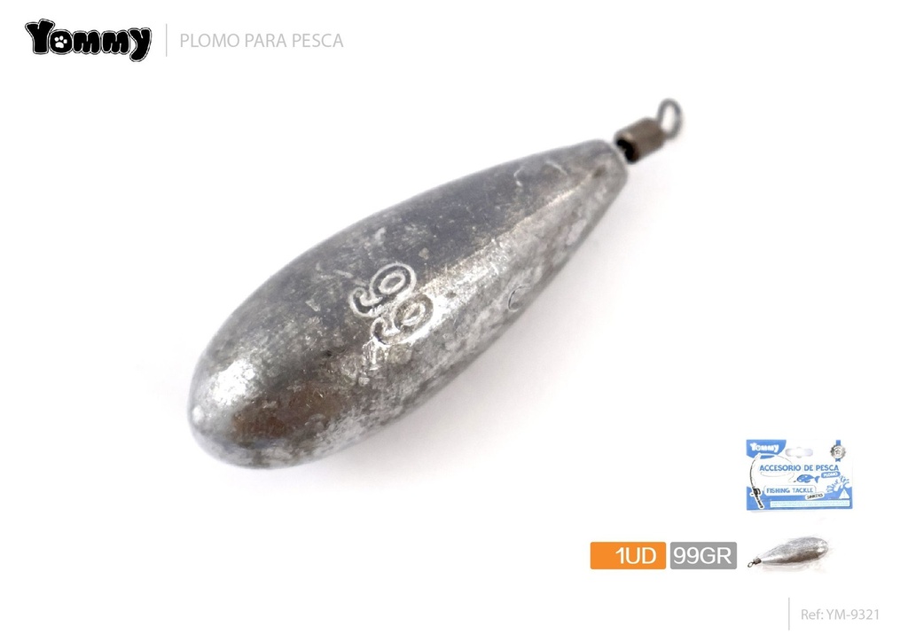 Plomo con anillo giratorio 1pc 99g para pesca - Herramientas de pesca versátiles