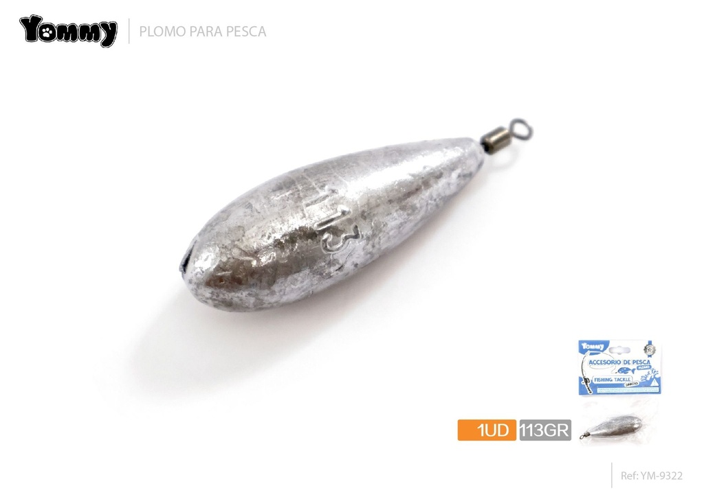 Plomo con anillo giratorio 1pc 113g para pesca - Equipos de pesca especializados