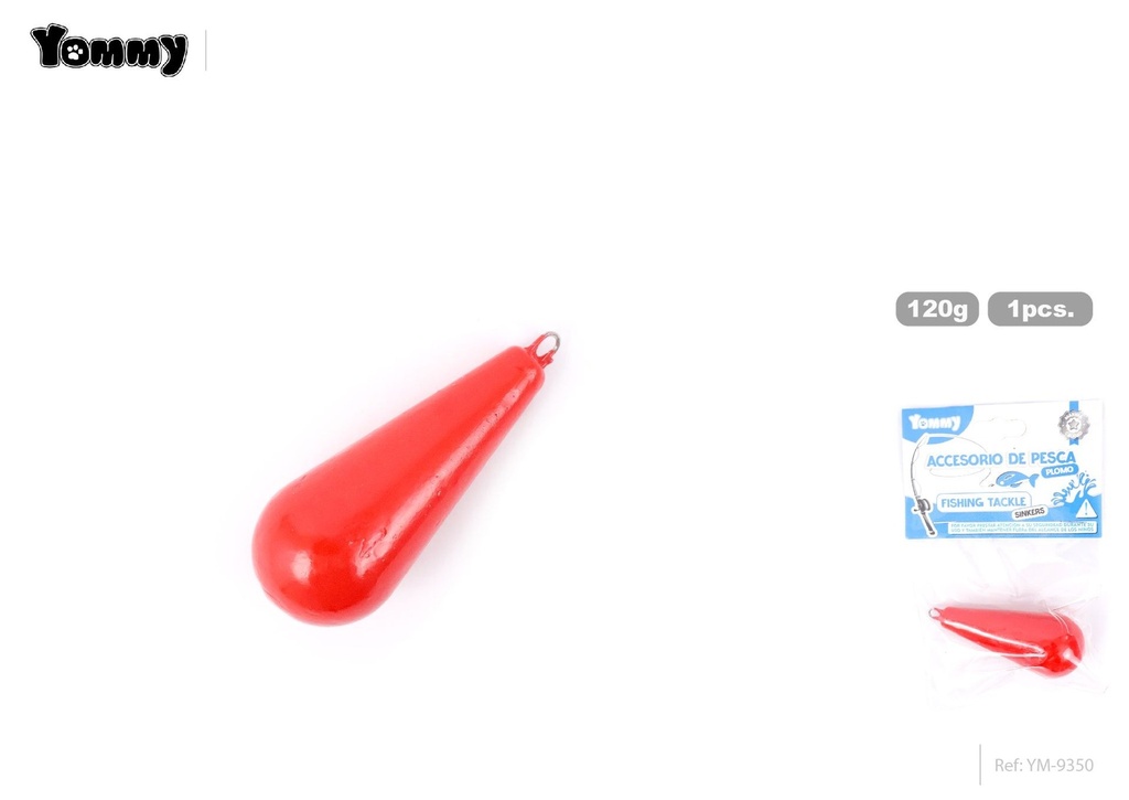 Plomo ecológico en forma de gota 1pc 120g para pesca - Accesorios de pesca respetuosos