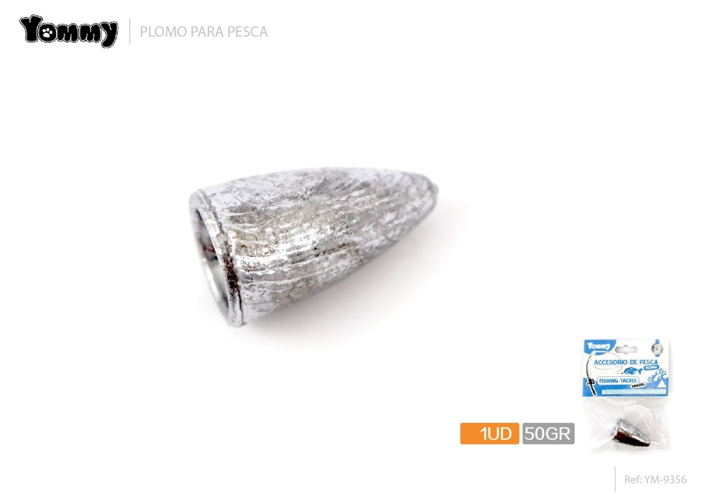 Plomo en forma de bala hueca 1pc 50g para pesca - Herramientas de pesca profesionales