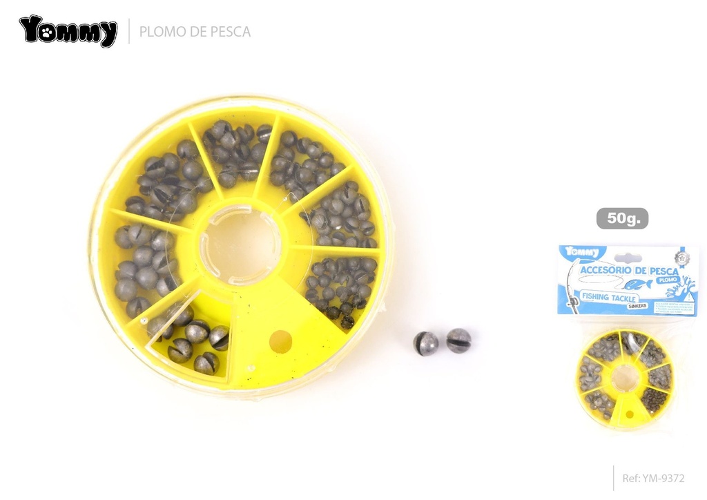 Plomo con boca abierta redondo 1pc 50g para pesca - Herramientas de pesca duraderas