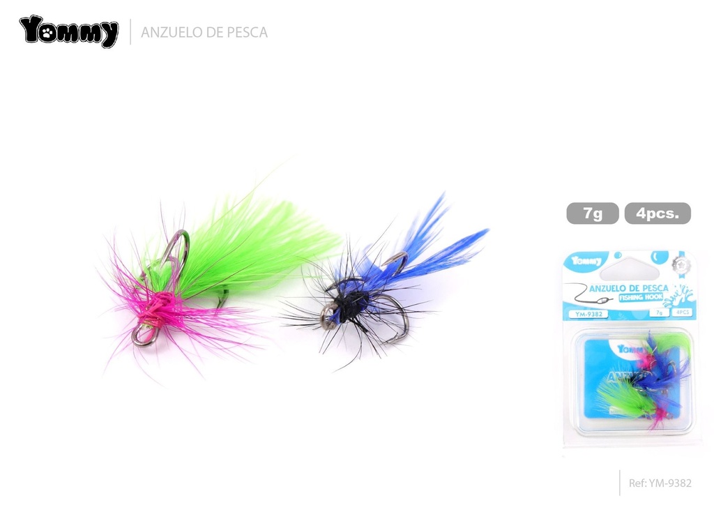 Anzuelos de pesca con triple ancla 4pcs 7# - Accesorios de pesca adaptados