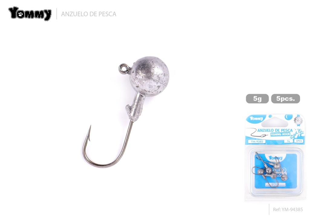 Anzuelos de pesca con cabeza de plomo 5pcs 5g - Equipos de pesca de alta calidad