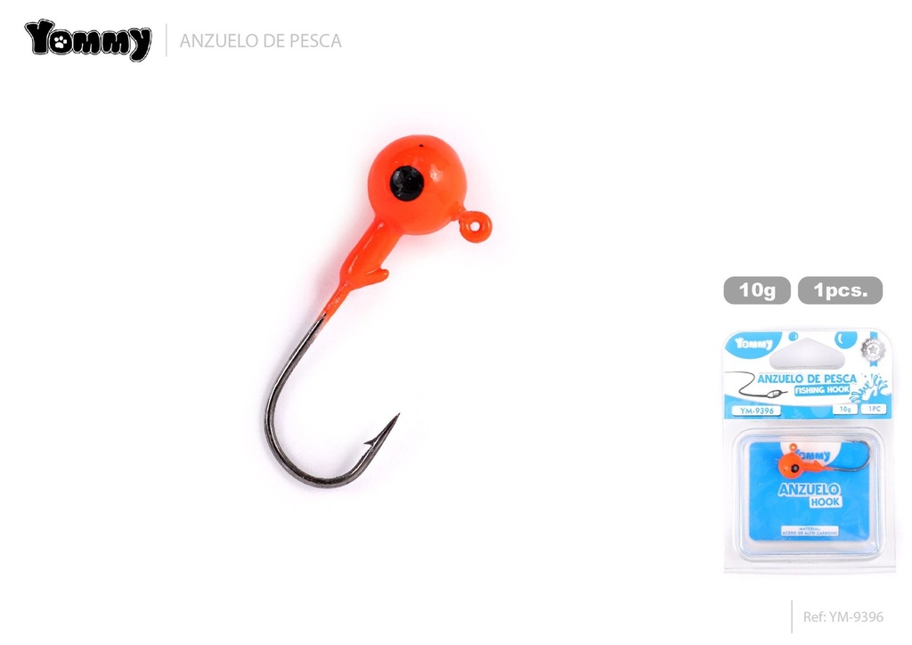 Anzuelos de pesca con cabeza de plomo de colores 1pc 10g - Herramientas esenciales para pescadores
