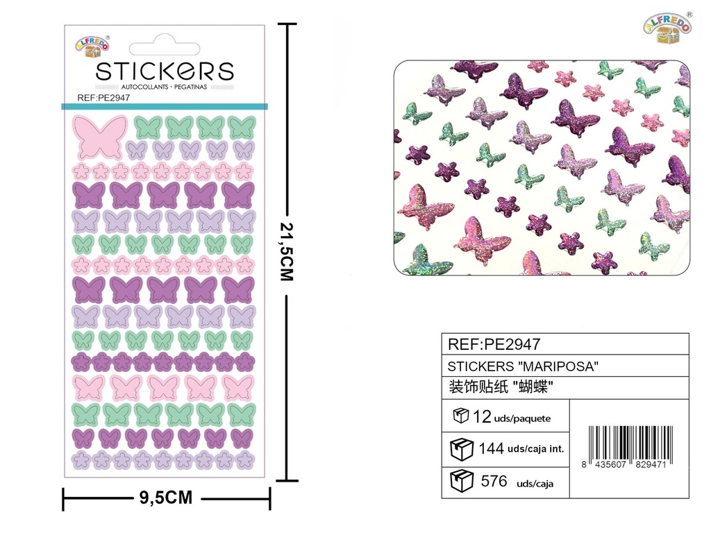 Stickers mariposa 9.5x21.5 cm - Novedades y decoración