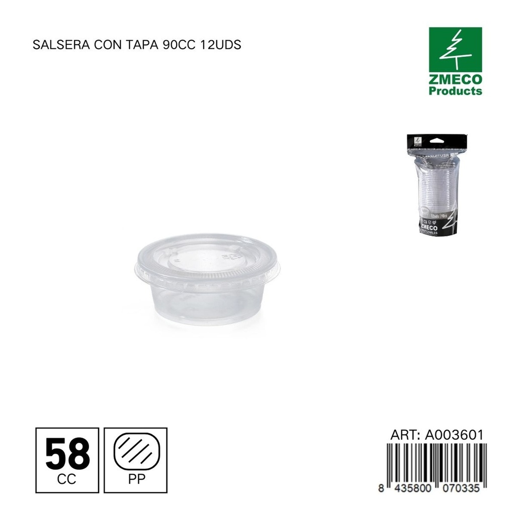 Salsera con tapa 90 cc - Juego de dispensadores de cocina 12 uds