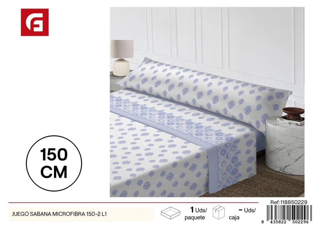 Juego de sábanas de microfibra 150-2 L1 - Textiles para el hogar y ropa de cama