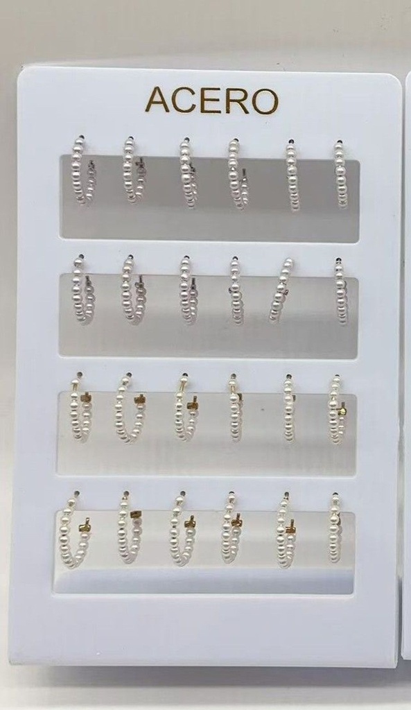 Pendientes de 12 unidades ED-092 NS - Bisutería y joyería
