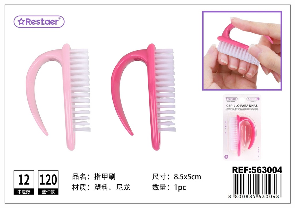 Cepillo para las uñas 8.5*5cm - Herramienta para cuidado de uñas