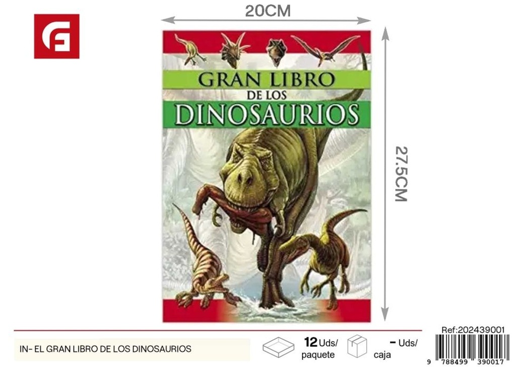 Libro enciclopédico "El gran libro de los dinosaurios" - Material escolar y libros de ciencia