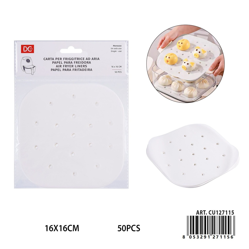 Papel para freír aire redondo 20 cm 50pz - Accesorios de cocina