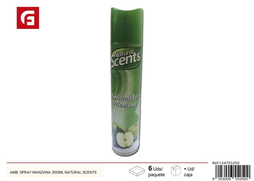 Añadidor de aire ambientador en spray manzana 300 ml - Ambientadores y sprays aromáticos