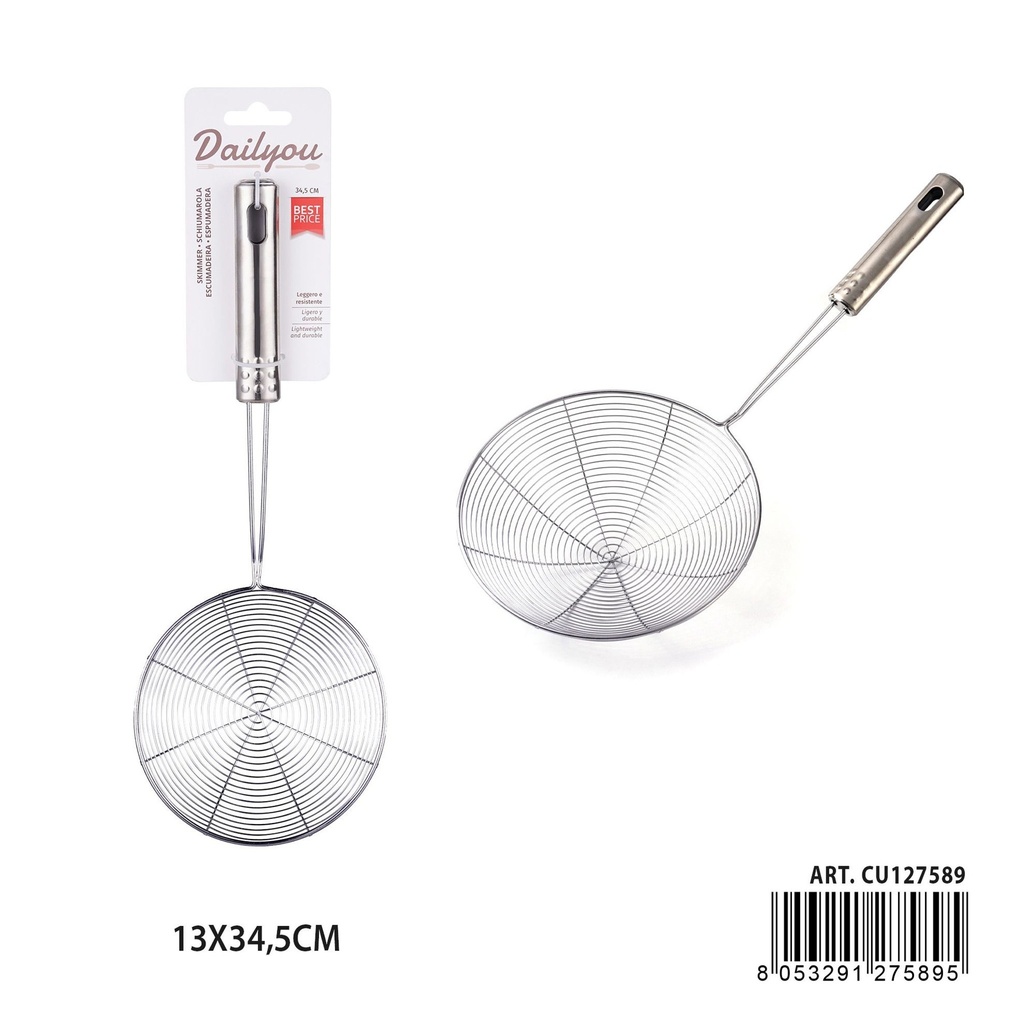 Espumadera de acero 13x34.5cm - Utensilios de cocina y coladores