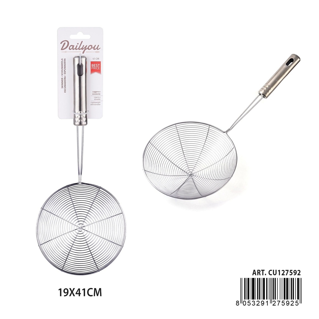 Espumadera de acero 19x41cm - Utensilios de cocina y coladores