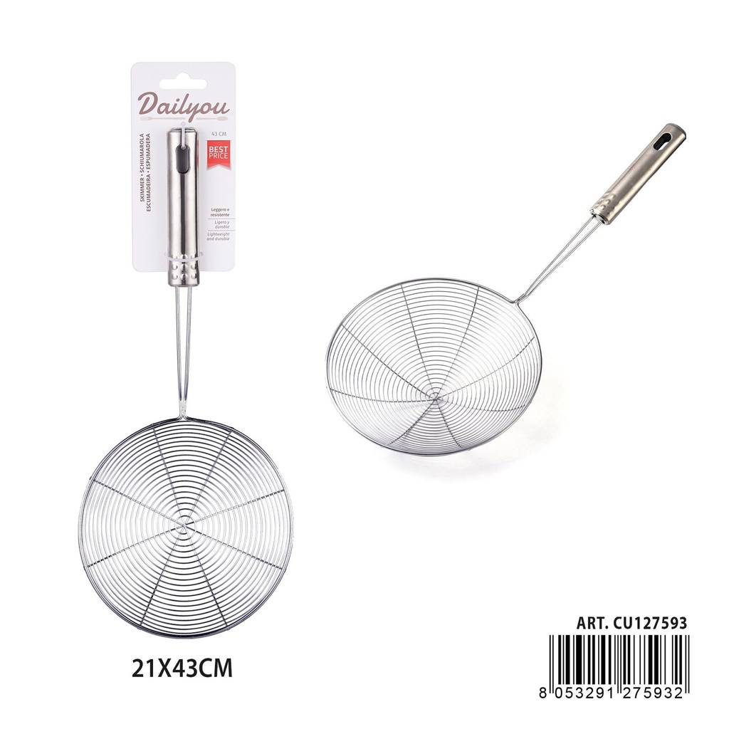 Espumadera de acero 21x43cm - Utensilios de cocina y coladores