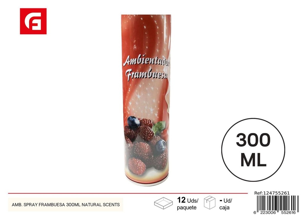 Añadidor de aire ambientador spray frambuesa 300 ml - Ambientadores y sprays aromáticos