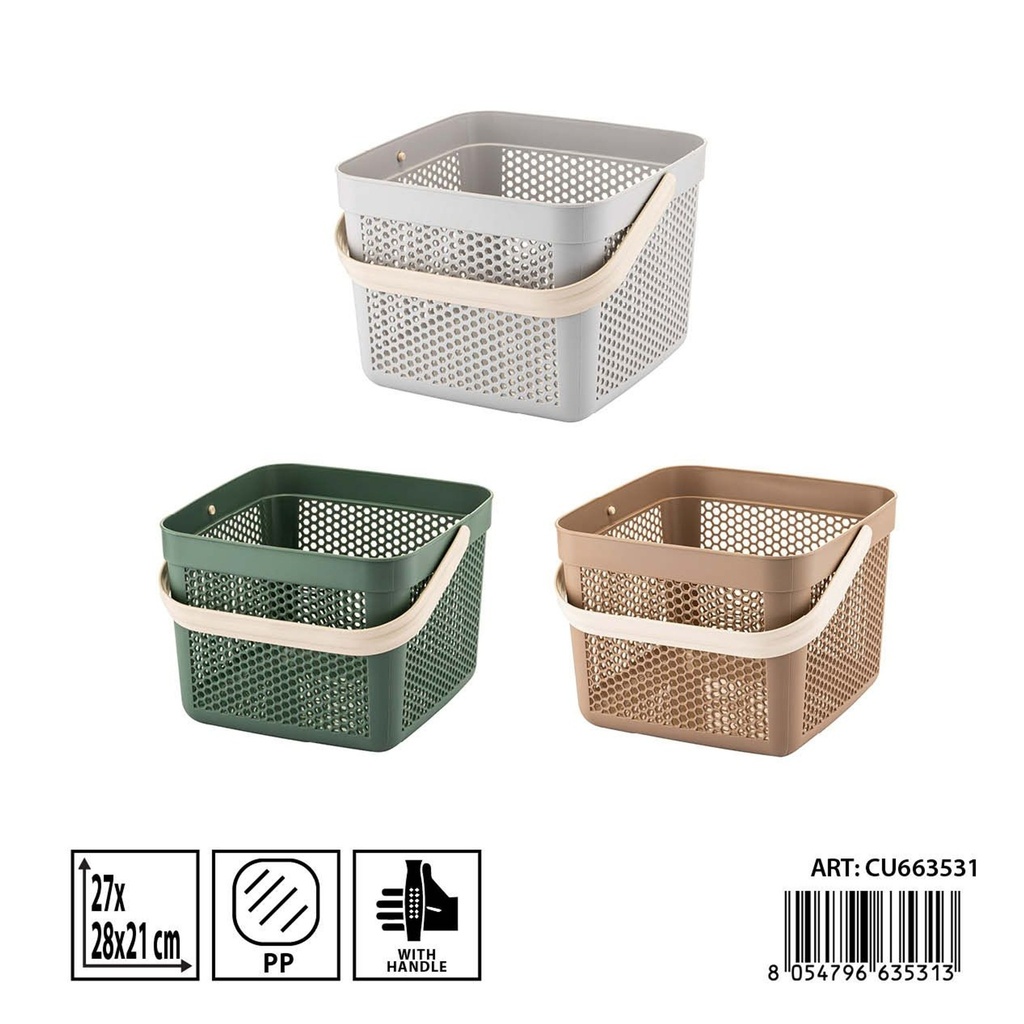 Cesta grande 27x28x21 cm - Almacenamiento y organización