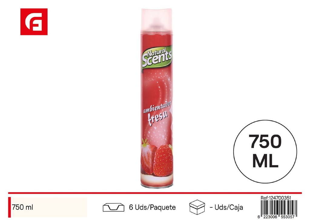 Aire fresco ambientador fresa 750 ml - Ambientador