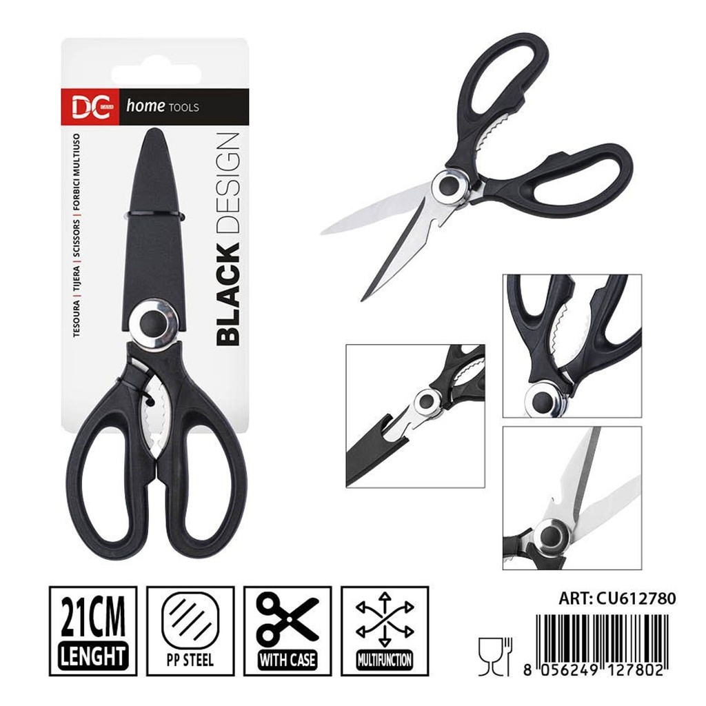 Tijera multiuso con estuche 15cm - Utensilios de cocina y herramientas