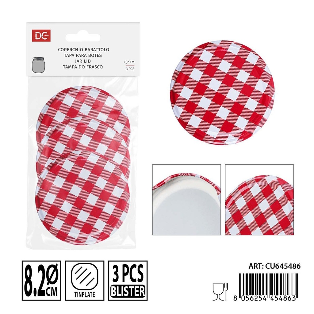 Tapas de metal para botes 82 mm - Accesorios de cocina y almacenamiento