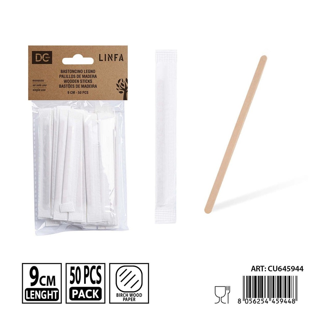 Palitos para café 50 piezas 9 cm - Accesorios de cocina