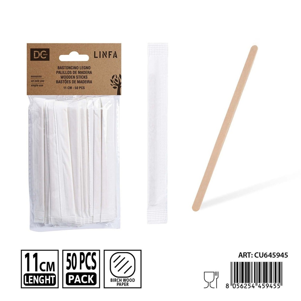 Palitos para café 50 piezas 11 cm - Accesorios de cocina