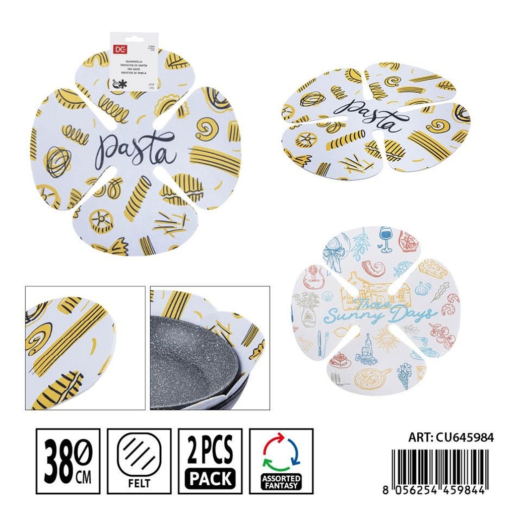 Protector de sartén 2 piezas 38 cm - Accesorios de cocina