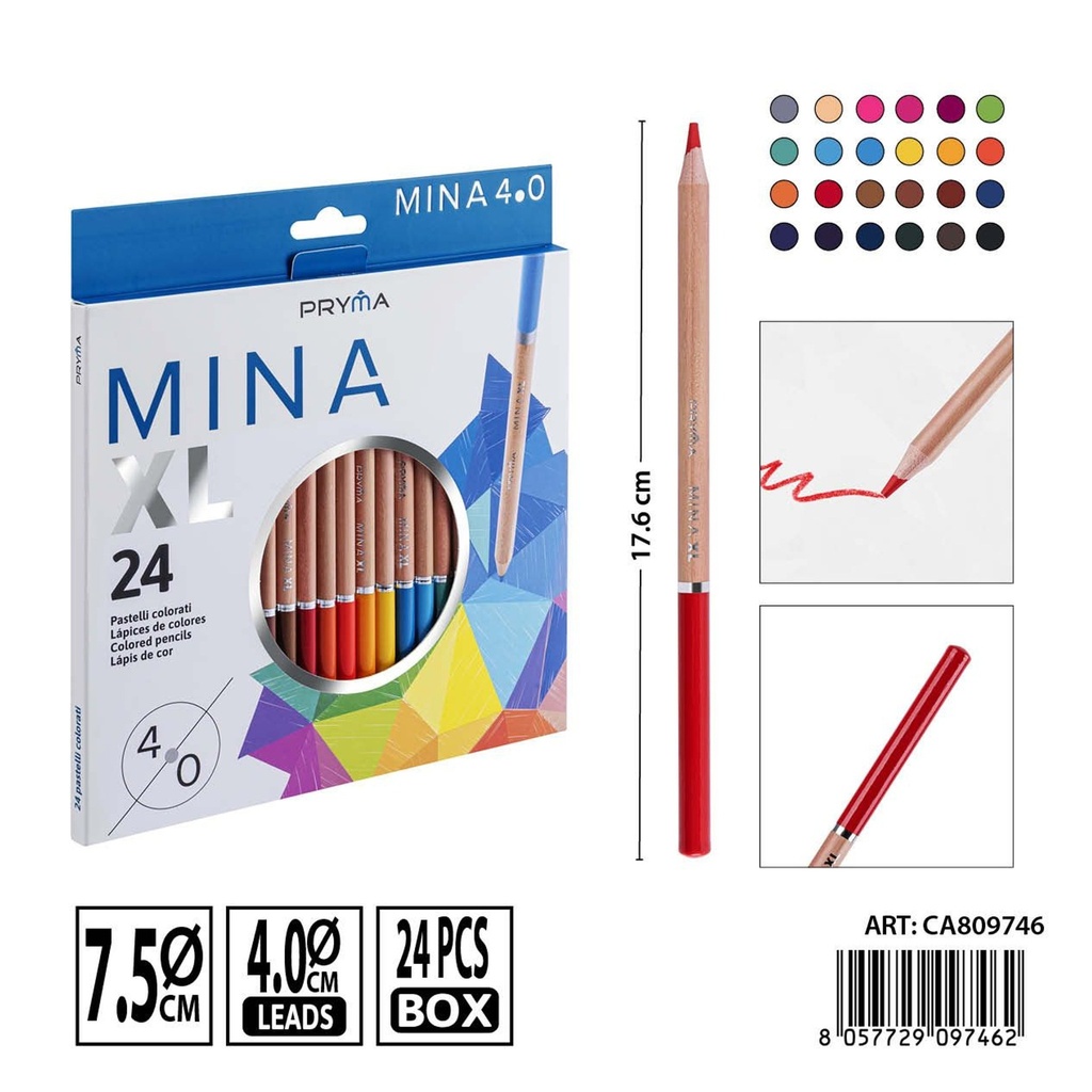 Lápiz de color 4.0 (24 unidades) - Materiales de pintura