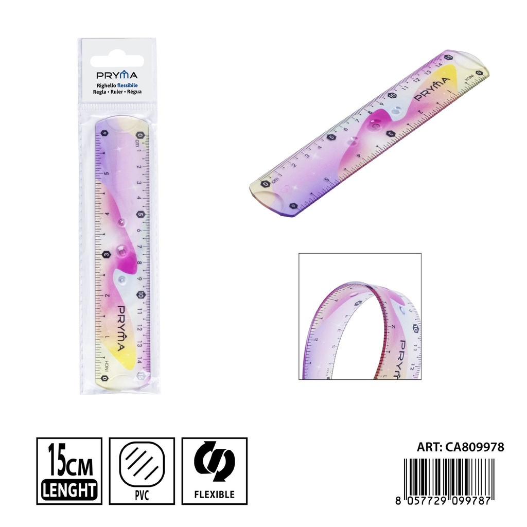 Regla flexible de PVC (15 cm) - Accesorios de papelería
