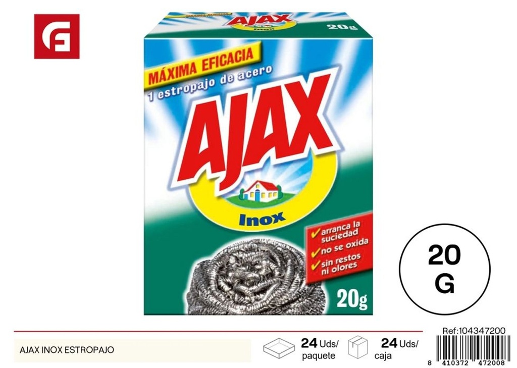 Estropajo de acero inoxidable AJAX - Accesorios de limpieza