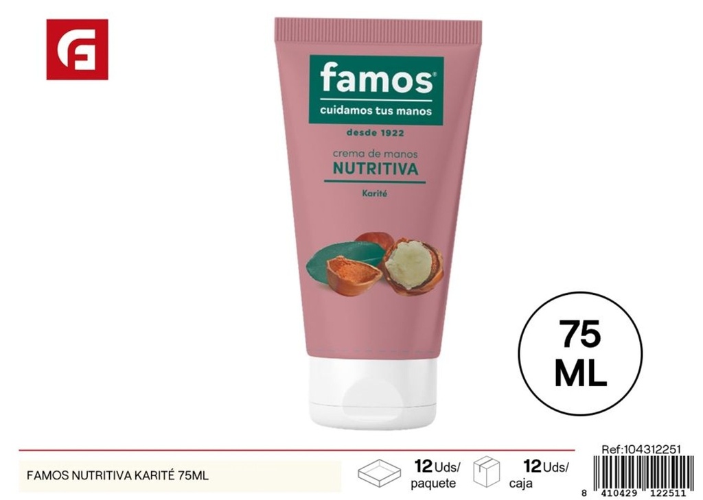 Cremas hidratantes FAMOS karité (75 ml) - Productos de cuidado personal