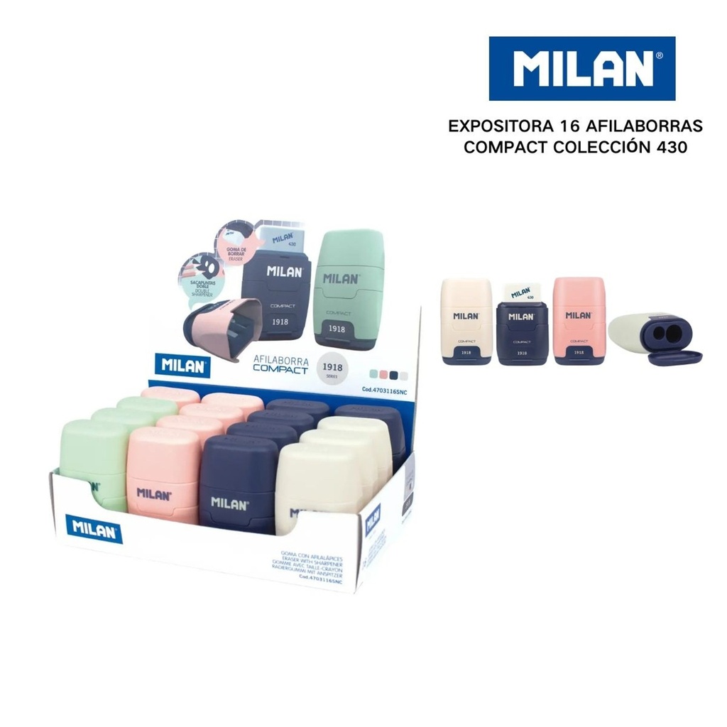 Caja expositora (16 afilaborras compact de la colección 430 MILAN) - Papelería