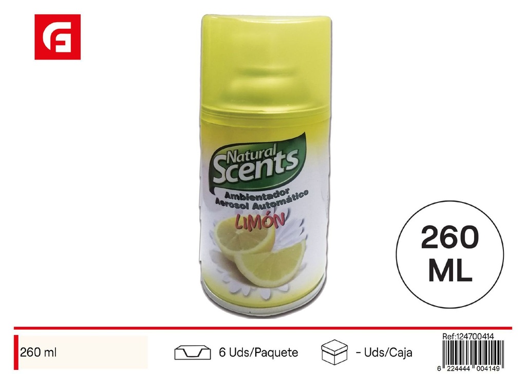 Ambientador natural limón 260ml - Ambientadores y velas