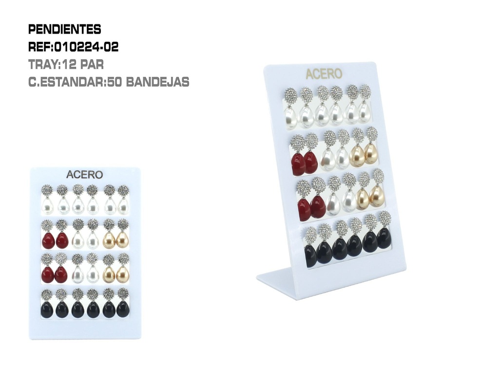Pendientes expuestos 12 unidades - Bisutería elegante