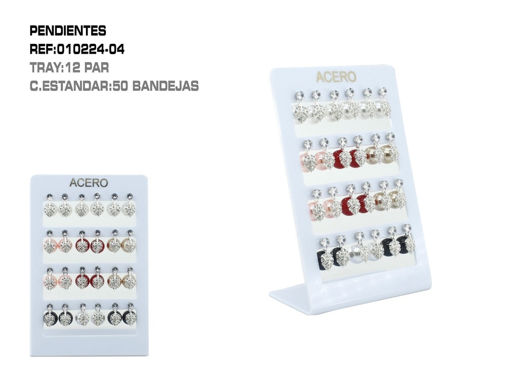 Pendientes expuestos 12 unidades - Bisutería elegante