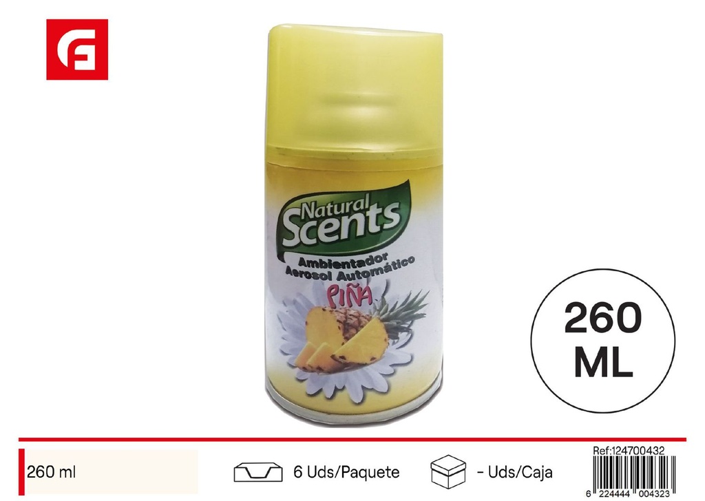 Ambientador en spray piña 260ml Natural Scents para frescura del hogar