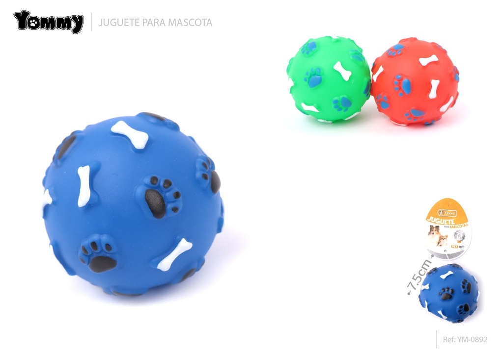 Juguete de vinilo en forma de gran hueso para mascotas 7.5 cm - Juguetes para mascotas