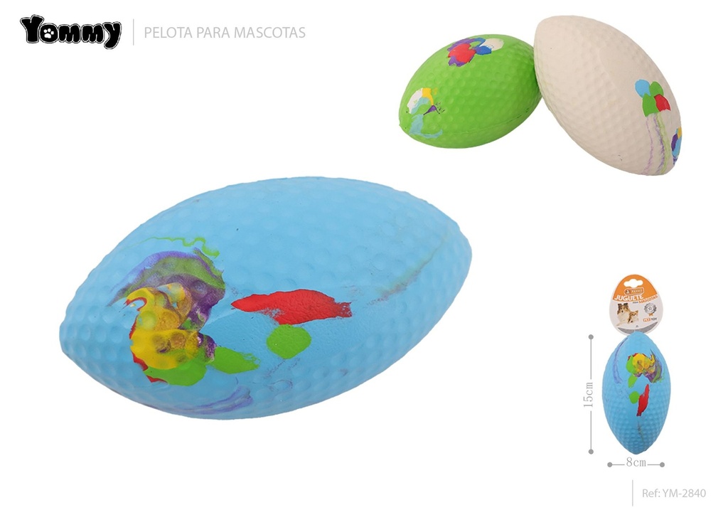 Pelota para mascotas 15x8 cm - Juguetes para mascotas