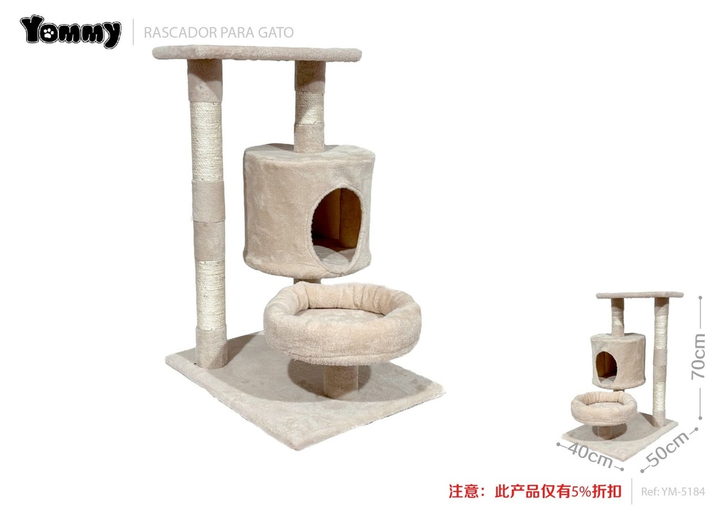 Nuevo rascador para gatos 50x40x70 cm - Muebles para gatos y rascadores