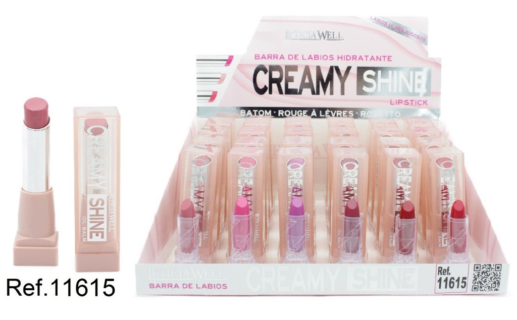 Barras labiales Hydra Creamy Shine 24/u 11615 - Cosméticos
