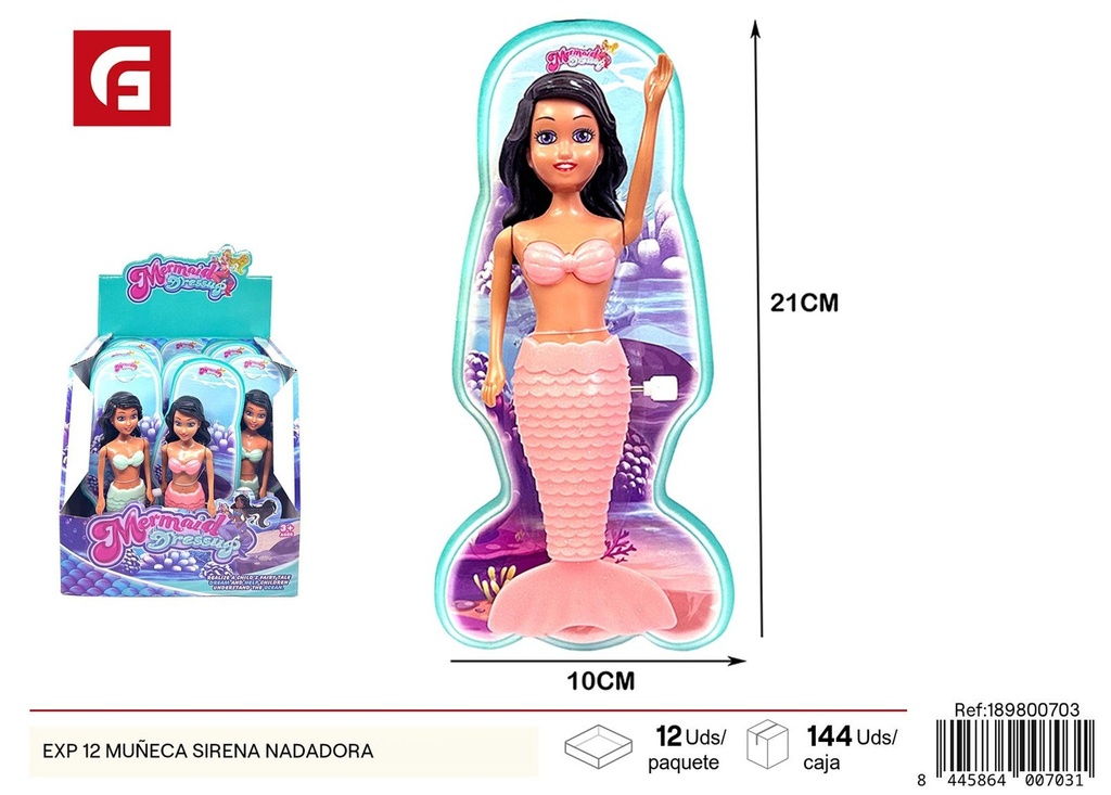 12 muñecas sirena nadadora - Muñecas y juguetes para niñas