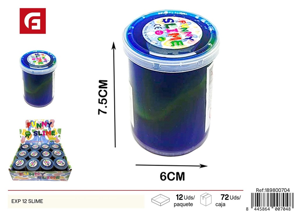 Gran tarro de slime de tres colores 12 unidades - Juguetes para niños