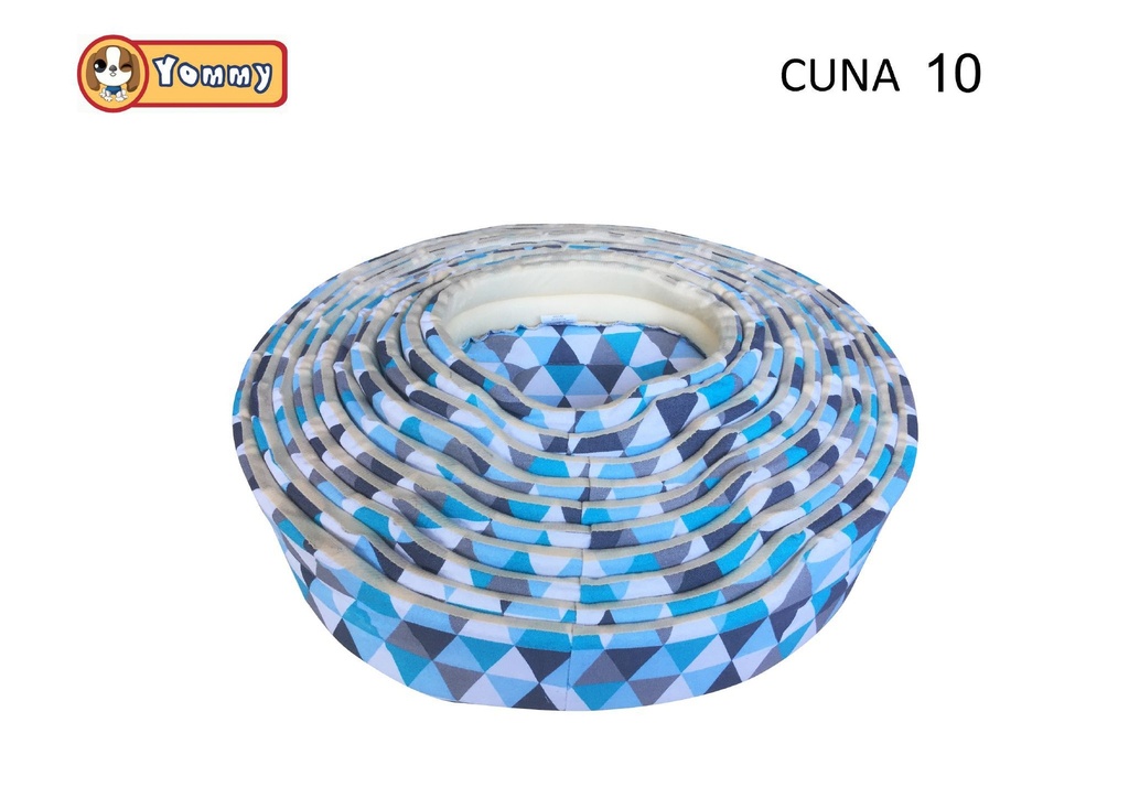 Cuna para mascotas de 10 piezas en cuadros 68x58x16 cm - Accesorios para mascotas
