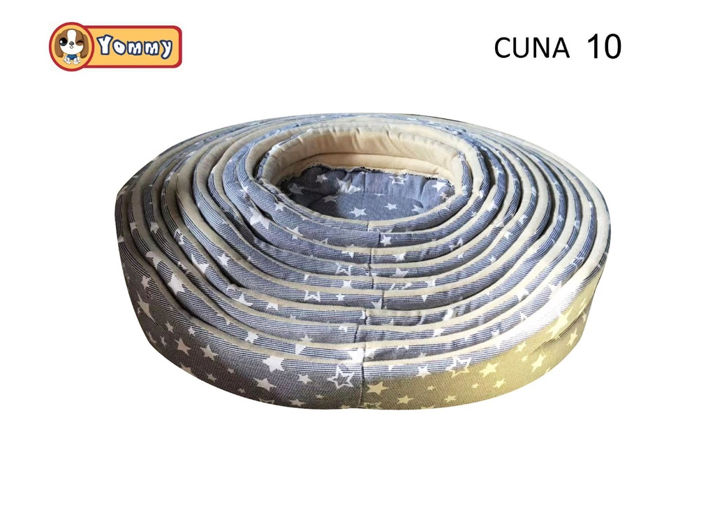 Cuna de perro de rayas en blanco y negro de 10 piezas 68x58x16 cm - Accesorios para mascotas
