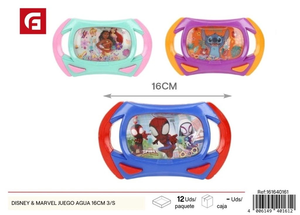 Juego de juguetes acuáticos Disney & Marvel 16 cm 3 piezas - Juguetes de verano y juegos en el agua