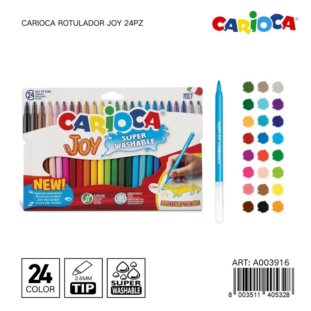 Rotulador Carioaca Joy 24pz - Material escolar y papelería
