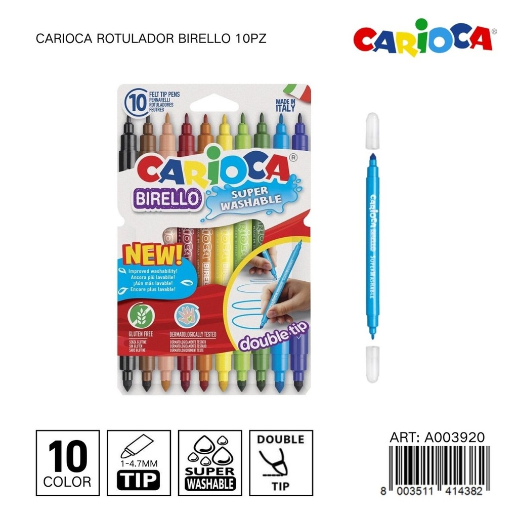 Rotulador Carioaca Birello 10pz - Material escolar y papelería