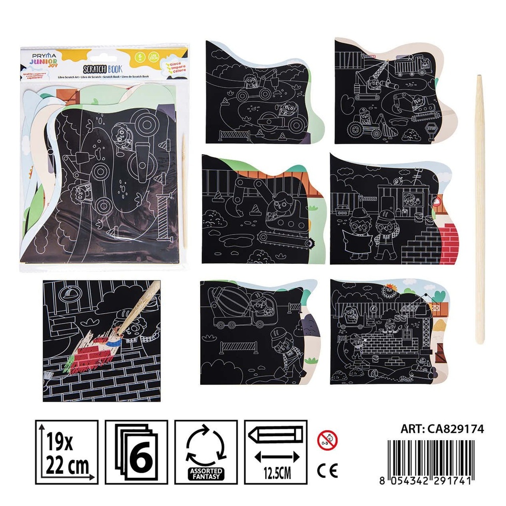 Libro de scratch 19x22 cm 6FF - Material de manualidades