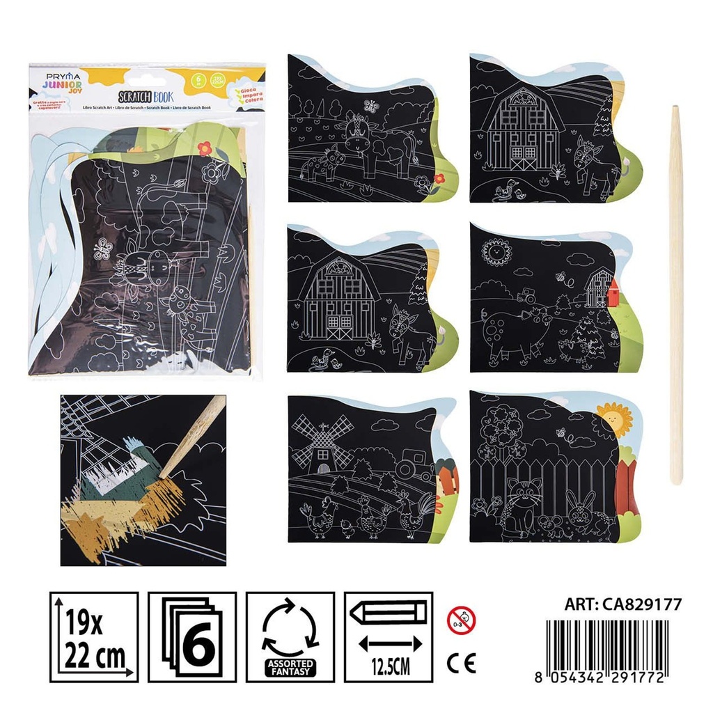 Libro de scratch 19x22 cm 6FF - Material de manualidades