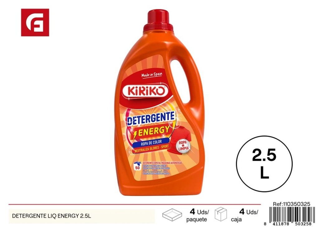 Detergente líquido Energy 2.5 L - Limpieza